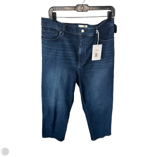 Jeans Straight By Frame In Blue Denim, Size: 16