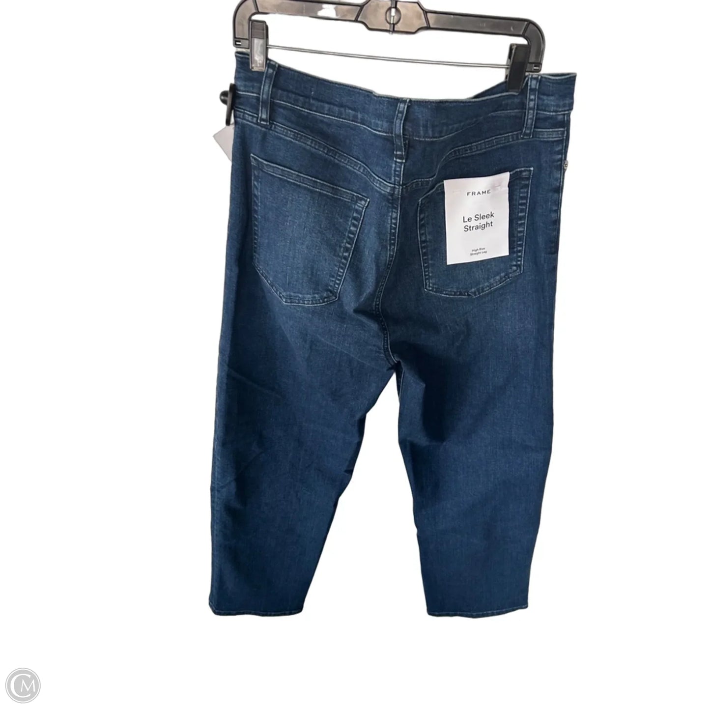 Jeans Straight By Frame In Blue Denim, Size: 16