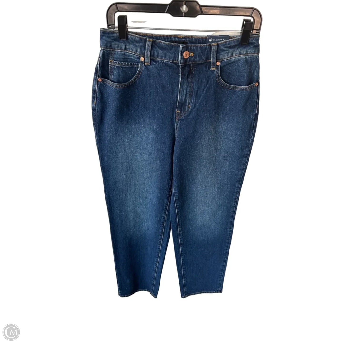 Jeans Straight By Talbots In Blue Denim, Size: 4