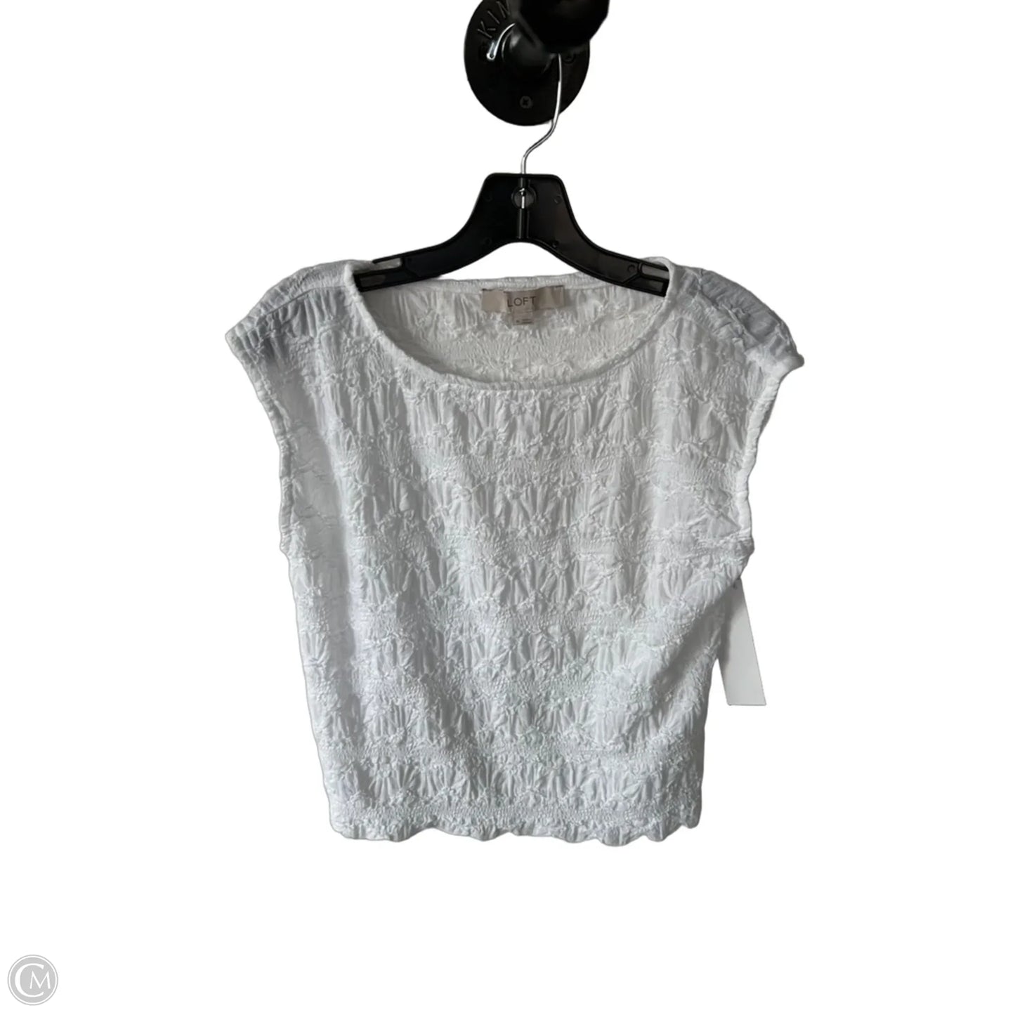 Top Sleeveless By Loft In White, Size: M