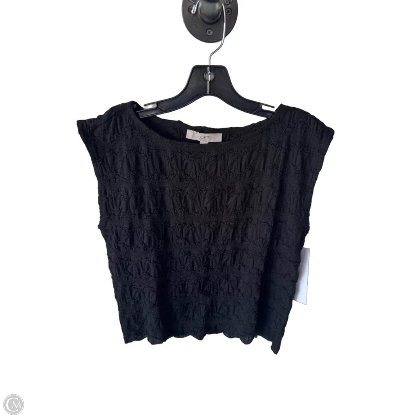 Top Sleeveless By Loft In Black, Size: M