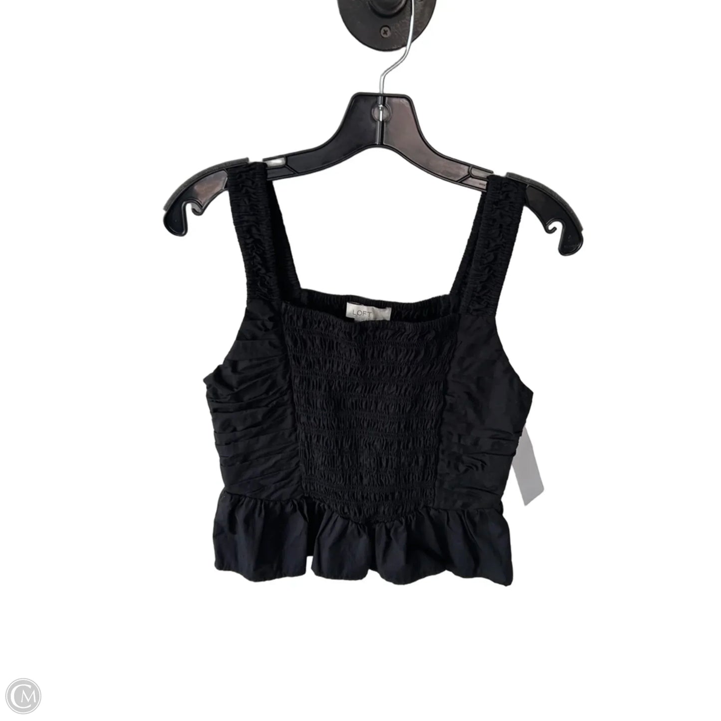 Top Sleeveless By Loft In Black, Size: S
