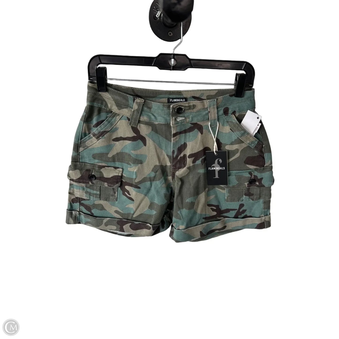 Shorts By Clothes Mentor In Green & Tan, Size: 8