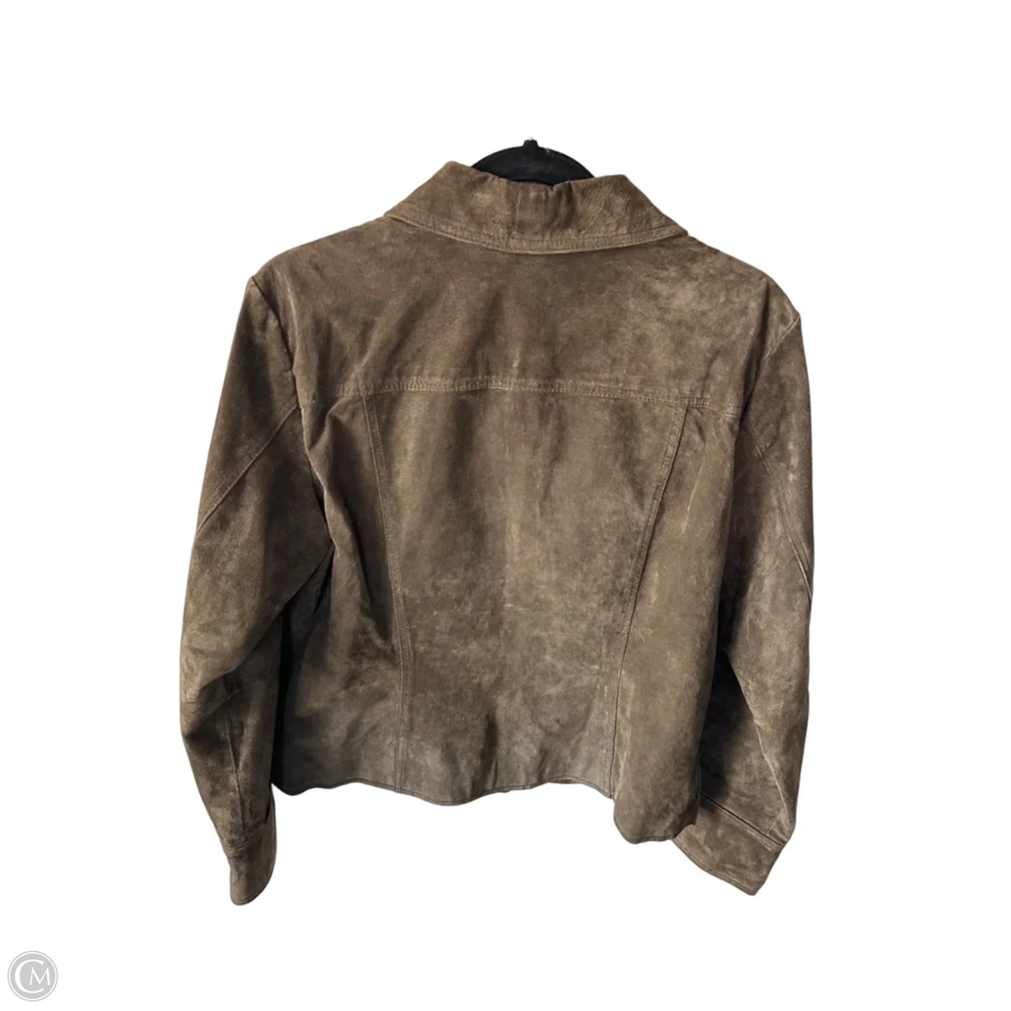 Jacket Leather By Coldwater Creek In Green, Size: L