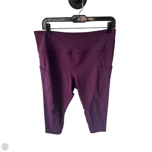 Athletic Capris By Zyia In Purple, Size: 14
