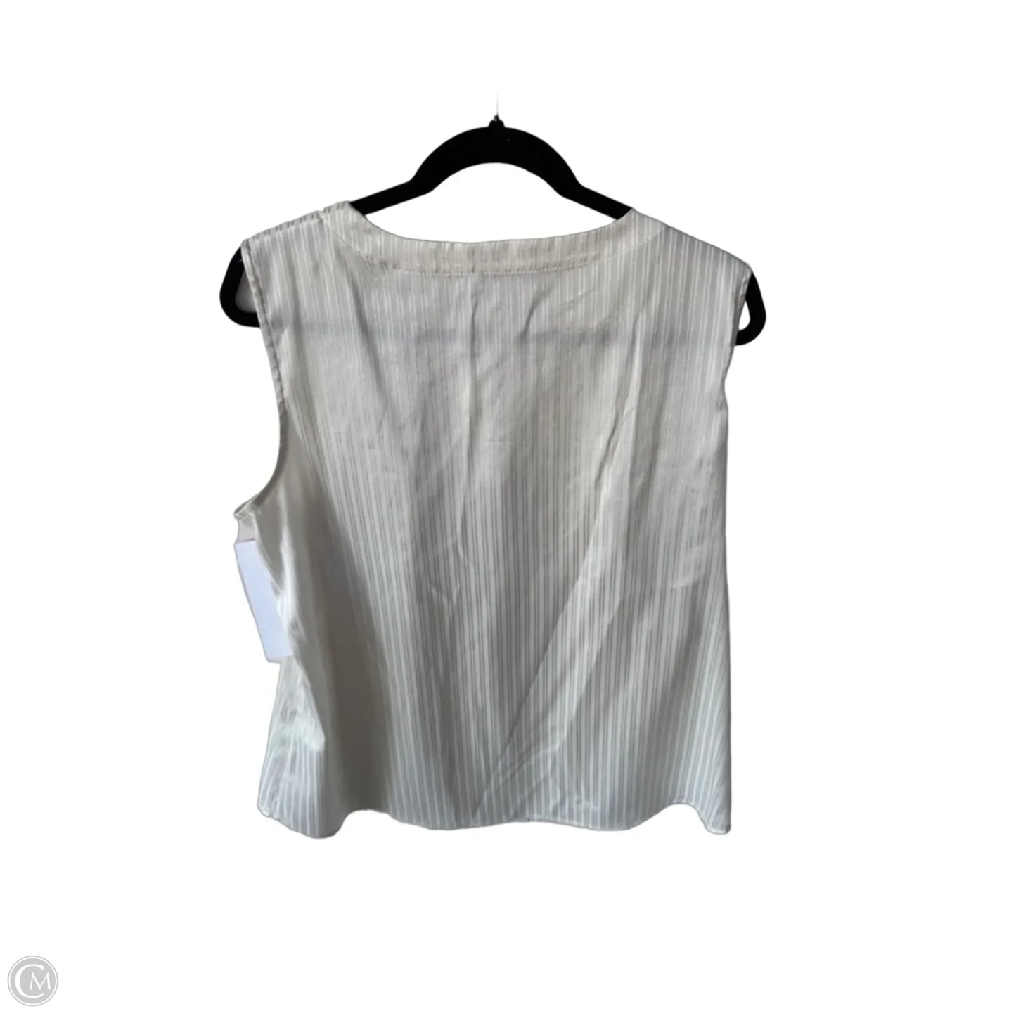 Top Sleeveless By Calvin Klein In Cream, Size: Xl
