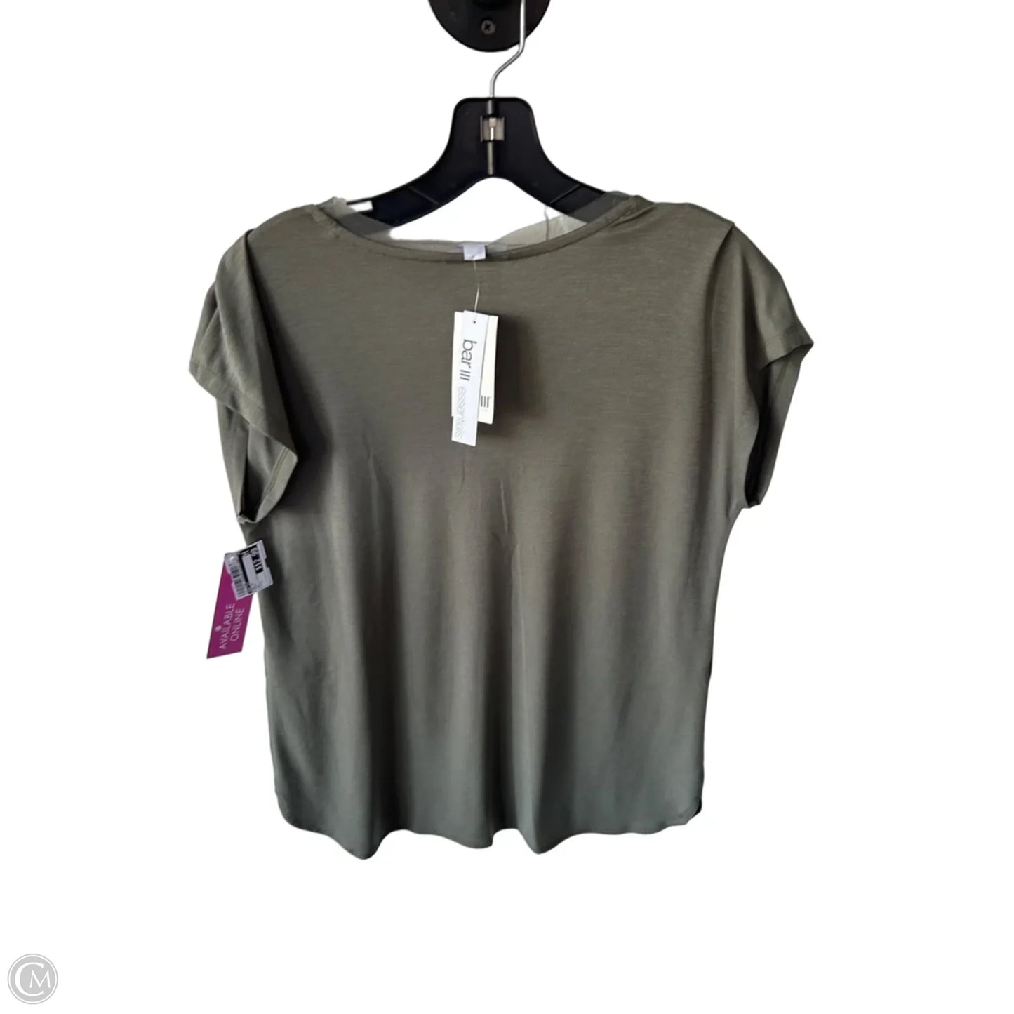 Top Short Sleeve By Bar Iii In Green, Size: S