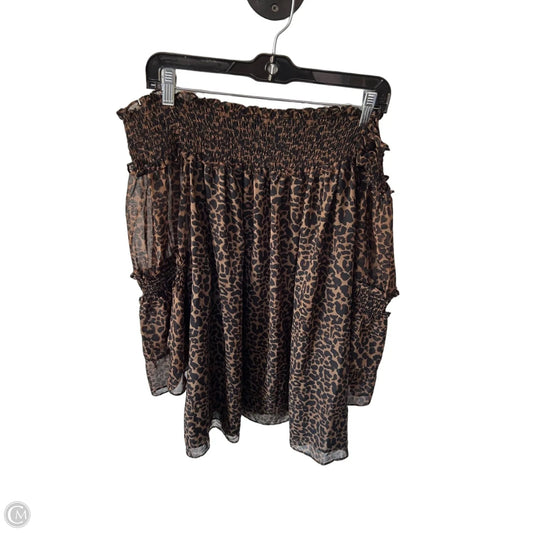 Top 3/4 Sleeve By Max Studio In Black & Brown, Size: 3x