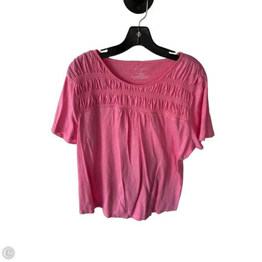 Top Short Sleeve By Talbots In Pink, Size: Xl