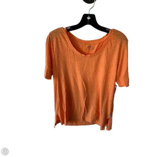 Top Short Sleeve Basic By Eddie Bauer In Orange, Size: L