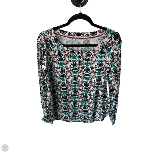 Top Long Sleeve By Talbots In Black & White, Size: L