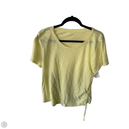 Top Short Sleeve By Talbots In Yellow, Size: L