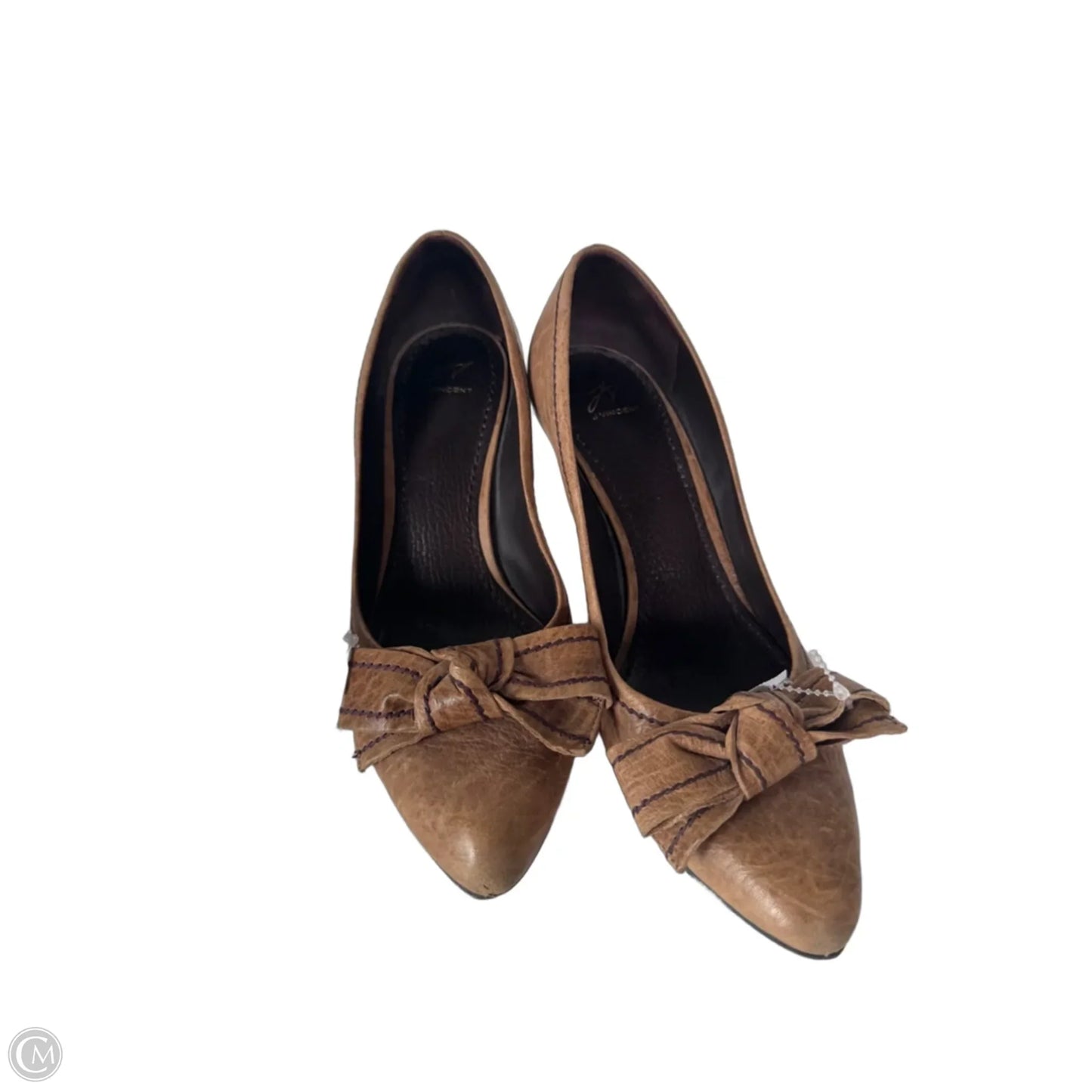 Shoes Heels Block By Jvincent In Tan, Size: 7