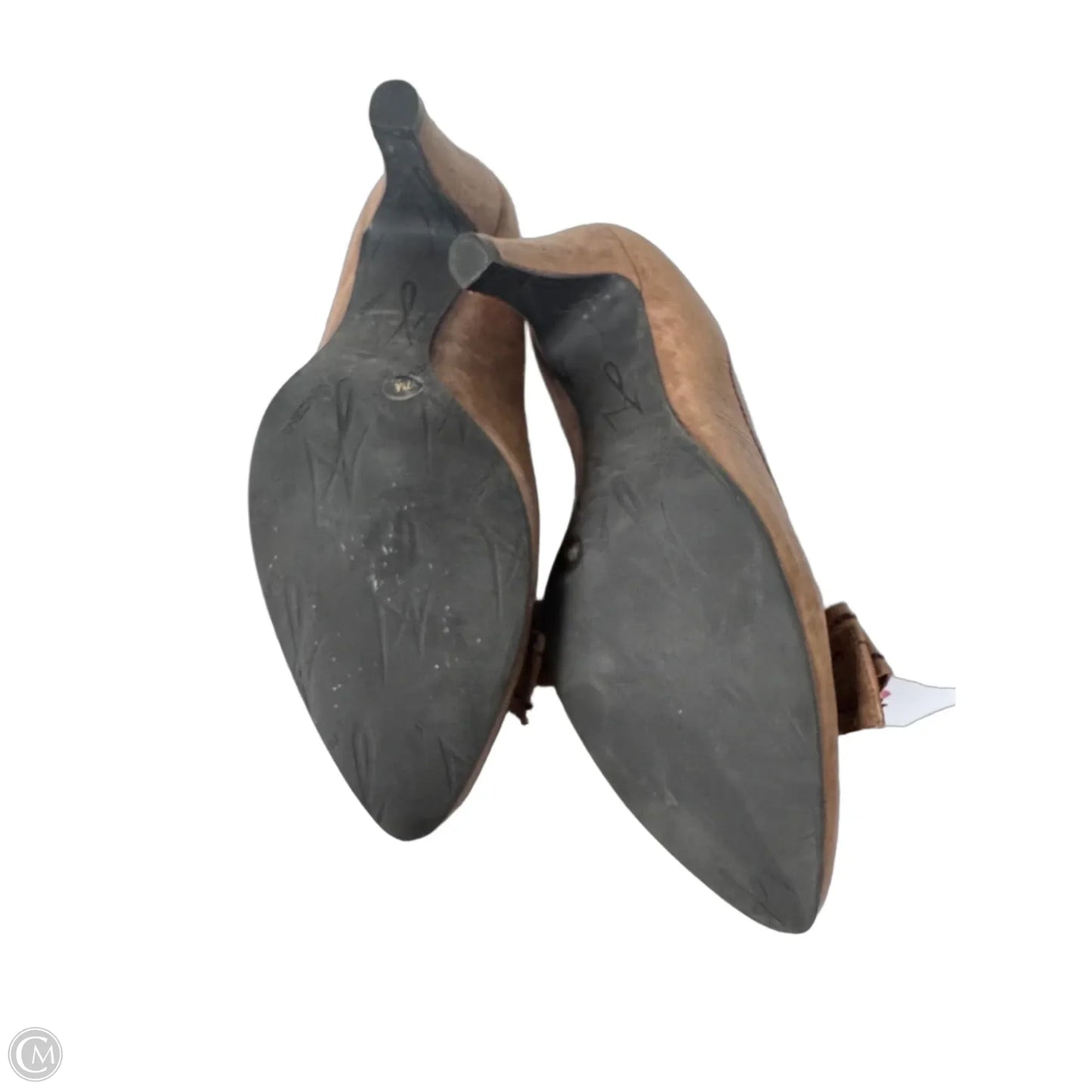 Shoes Heels Block By Jvincent In Tan, Size: 7