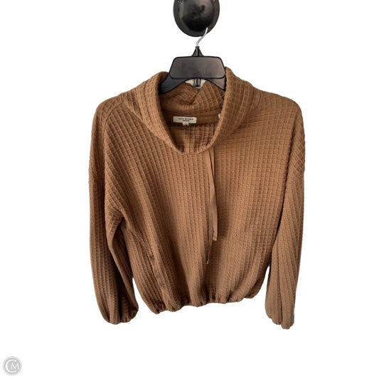 Top Long Sleeve By Max Studio In Brown, Size: Xs
