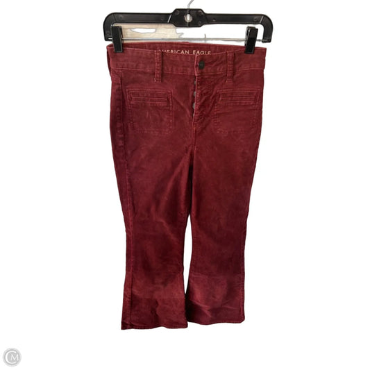 Pants Corduroy By American Eagle In Red, Size: 0