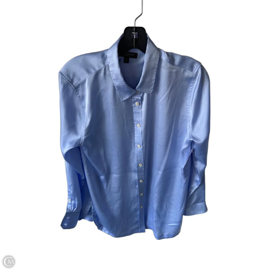 Top Long Sleeve By Banana Republic In Blue, Size: M