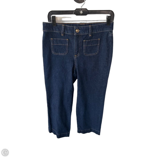 Jeans Wide Leg By Talbots In Blue Denim, Size: 4p