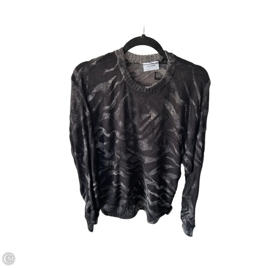 Sweater Designer By St. John In Black & Grey, Size: M