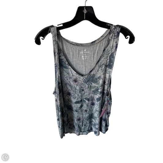 Top Sleeveless Basic By American Eagle In Blue & Grey, Size: Xl
