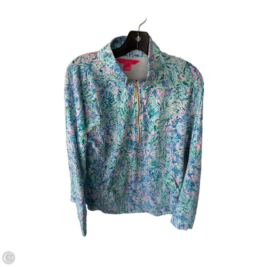 Sweatshirt Designer By Lilly Pulitzer In Blue & Green, Size: L