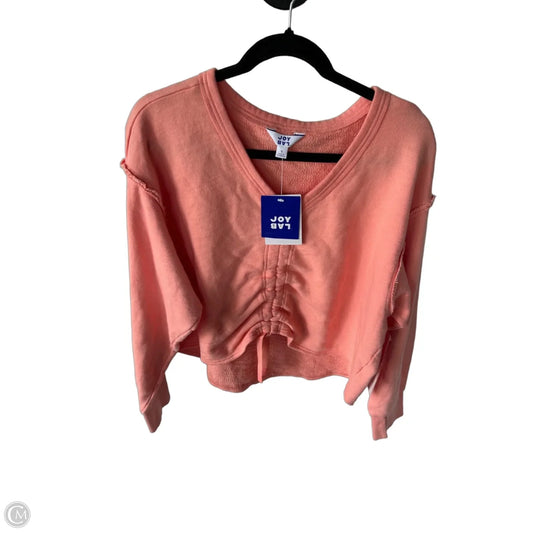 Athletic Sweatshirt Crewneck By Joy Lab In Orange, Size: S