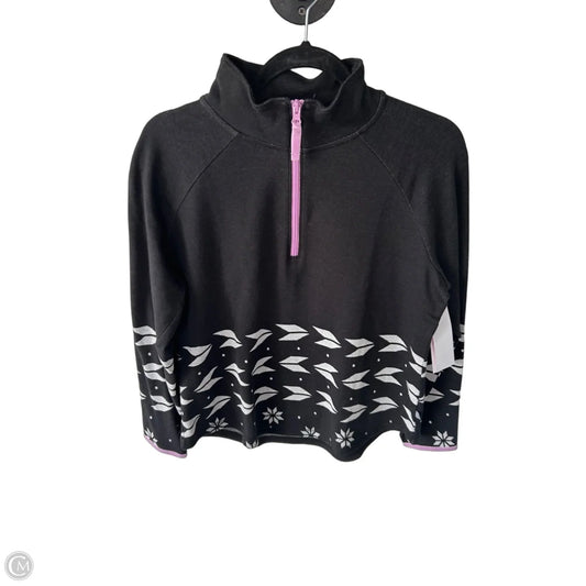 Sweatshirt Collar By Talbots In Black & White, Size: Lp