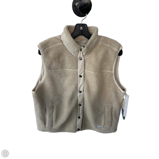 Vest Fleece By Clothes Mentor In Cream, Size: Xl