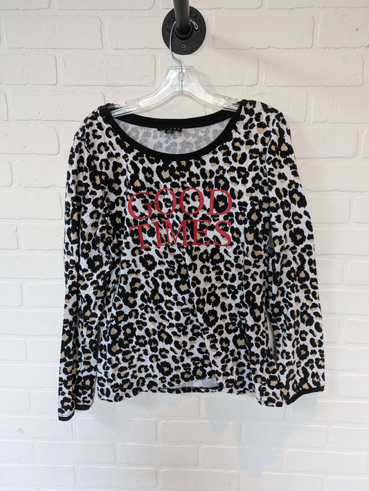 Animal Print Top Long Sleeve Tribal, Size M