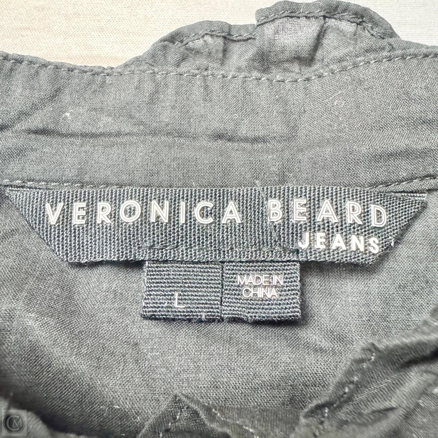Top Short Sleeve By Veronica Beard In Black, Size: L