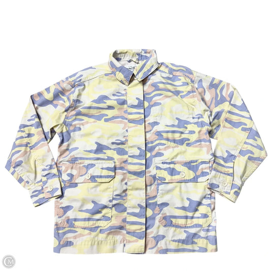 Jacket Shirt By Top Shop In Camouflage Print, Size: S