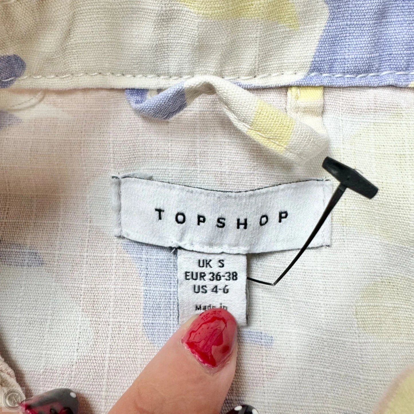 Jacket Shirt By Top Shop In Camouflage Print, Size: S