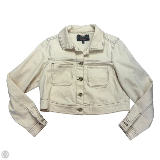 Jacket Denim By Torrid In Cream Denim, Size: M