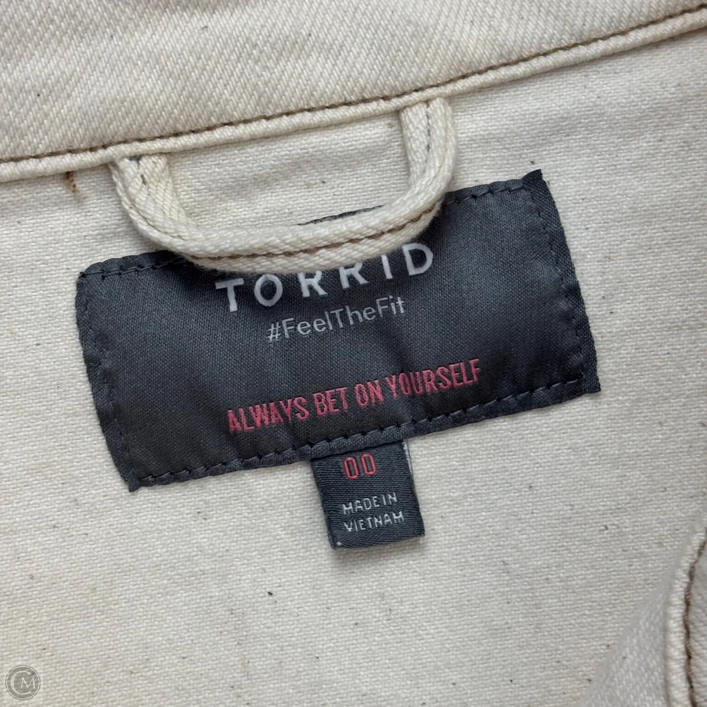 Jacket Denim By Torrid In Cream Denim, Size: M