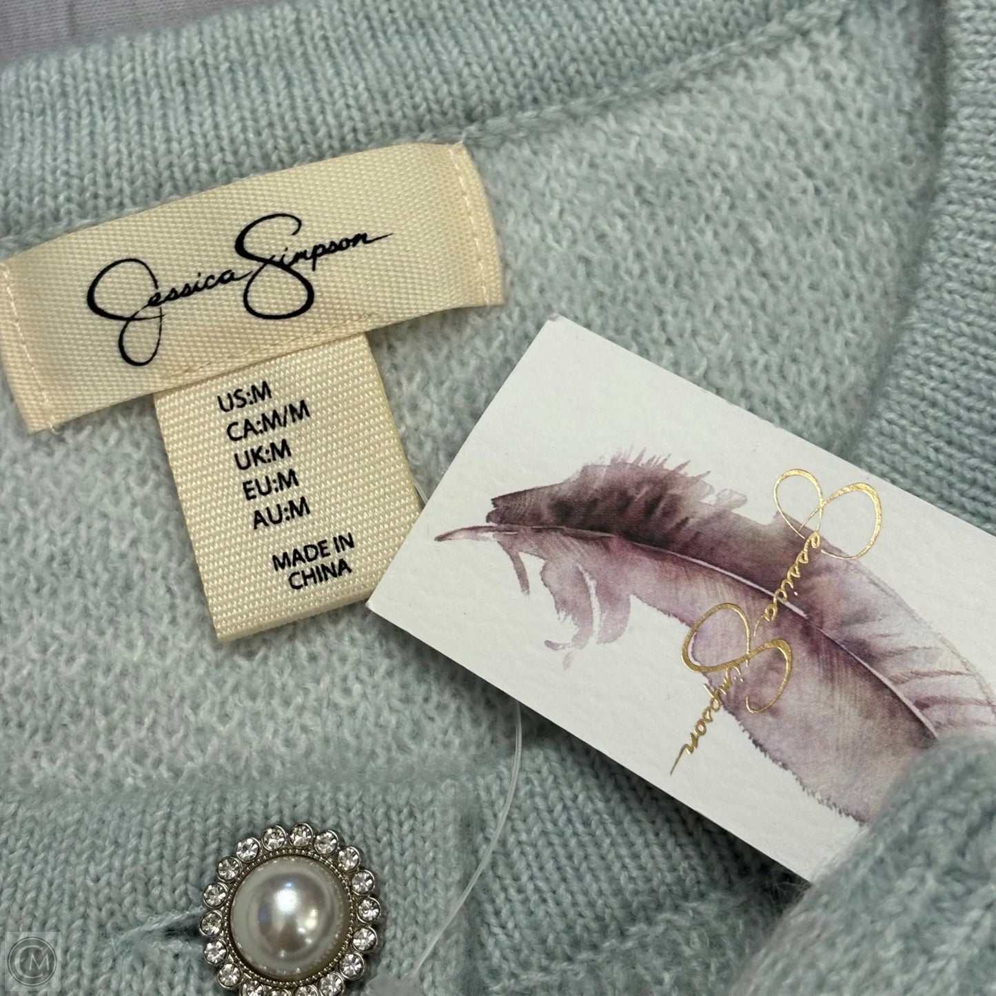 Sweater Cardigan By Jessica Simpson In Blue, Size: M