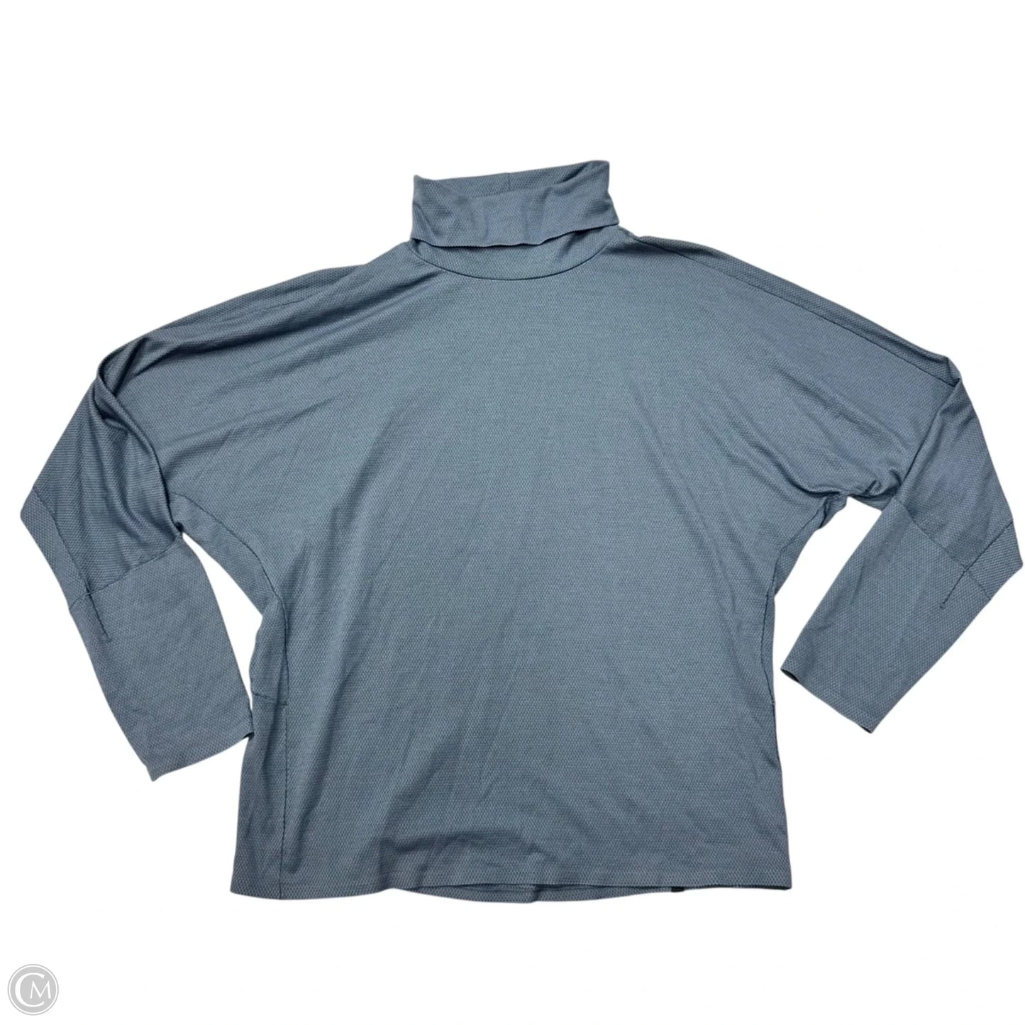 Athletic Top Long Sleeve Collar By Lululemon In Blue, Size: L