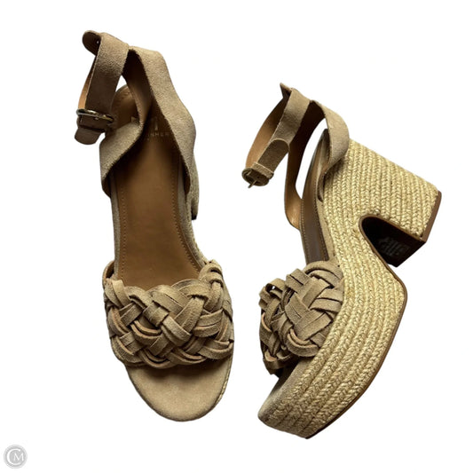 Sandals Heels Block By Marc Fisher In Beige, Size: 9