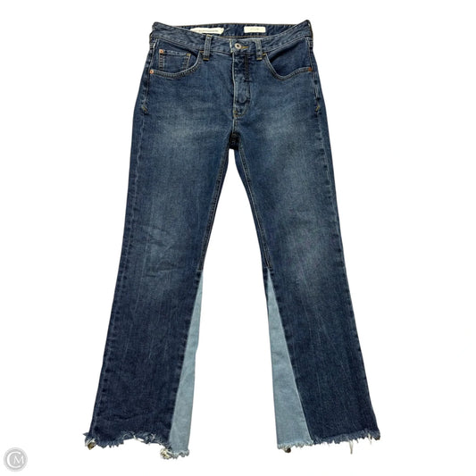 Jeans Flared By Pilcro In Blue Denim, Size: 2