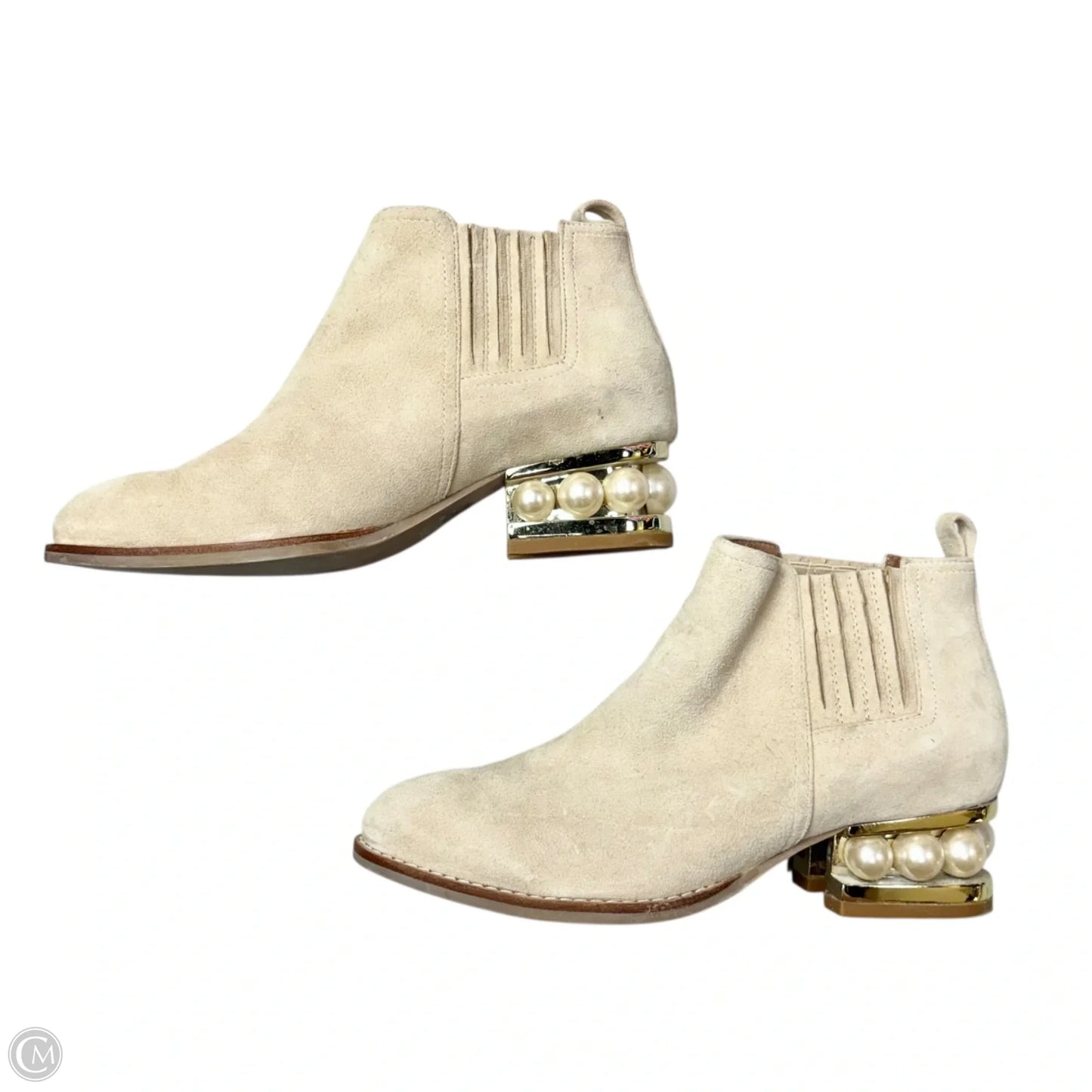 Boots Ankle Flats By Jeffrey Campbell In Cream, Size: 6.5