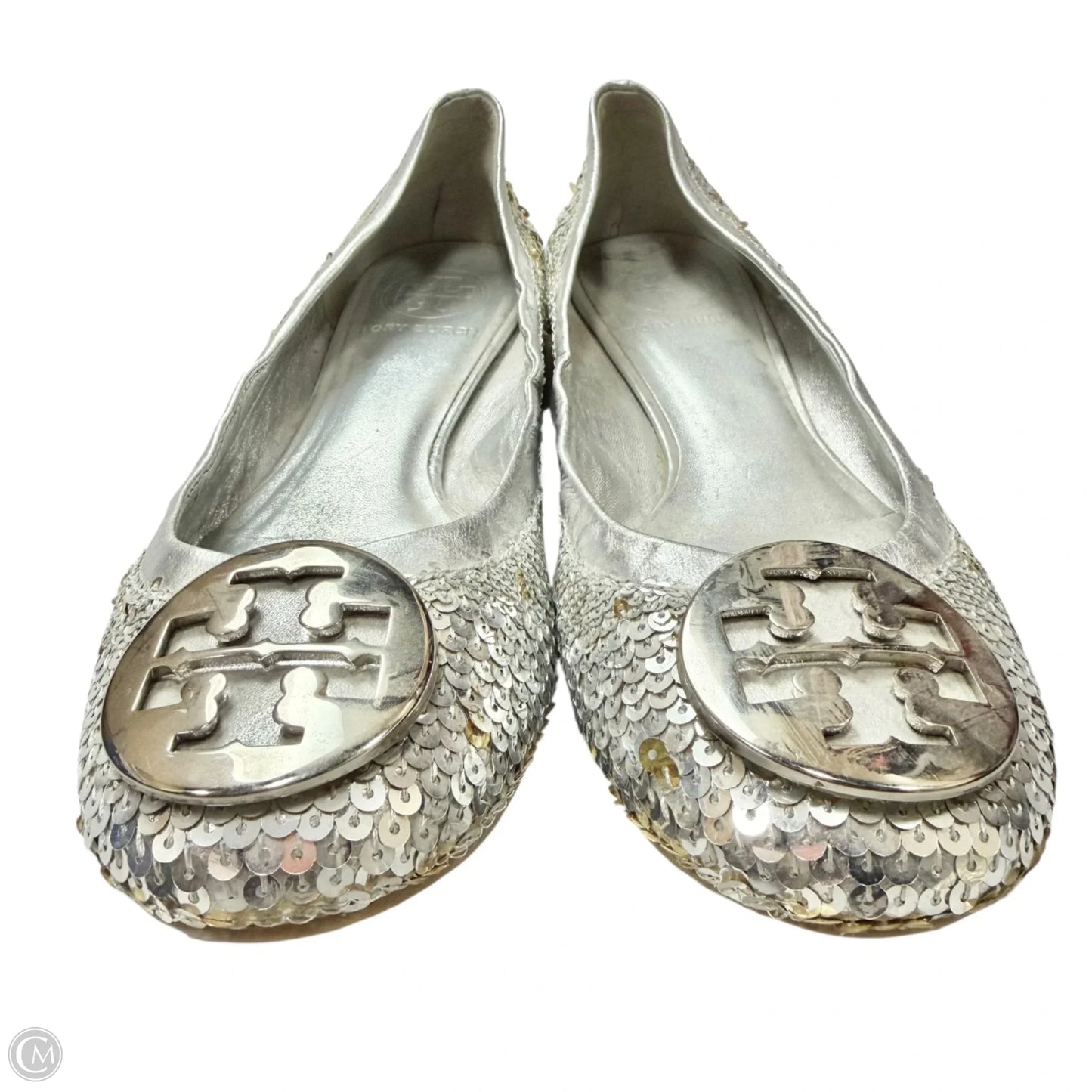 Shoes Designer By Tory Burch In Silver, Size: 6