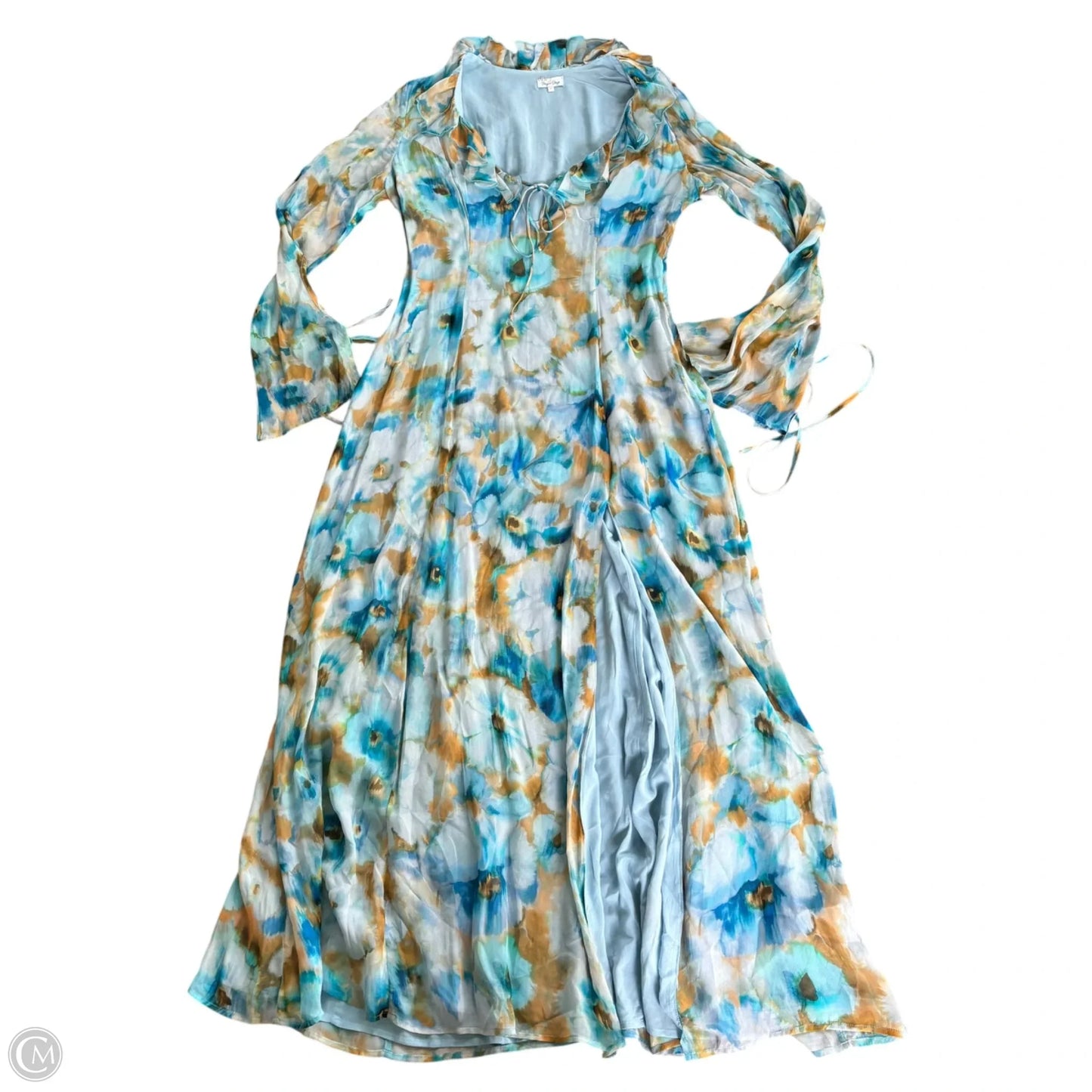 Dress Casual Maxi By Rays for Days In Blue & Orange, Size: M