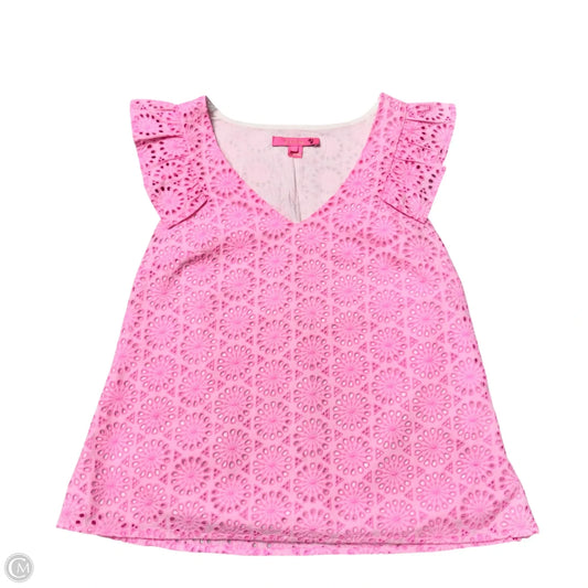 Top Sleeveless Designer By Lilly Pulitzer In Pink, Size: S