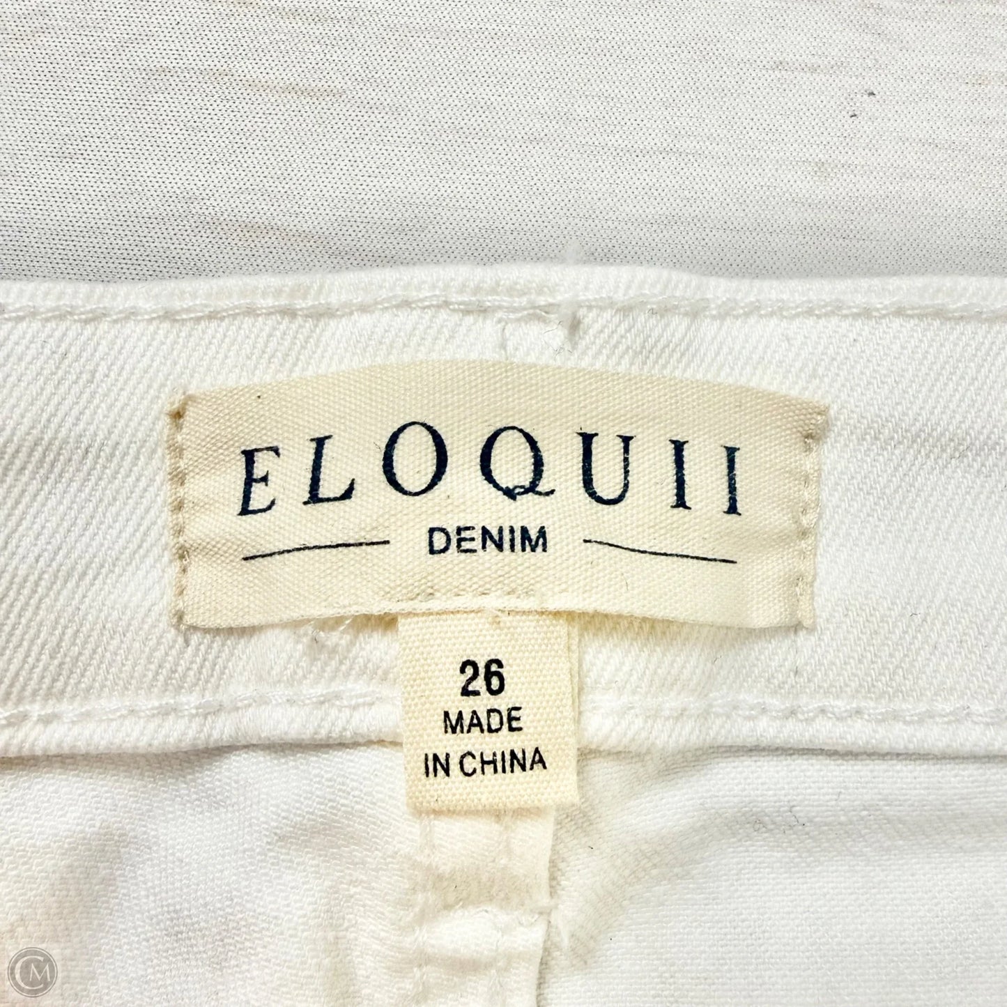 Skort By Eloquii In White Denim, Size: 26