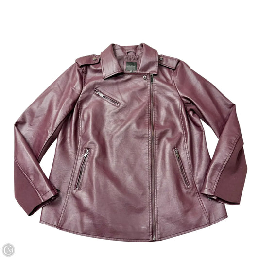 Jacket Moto By Lane Bryant In Purple, Size: Xl