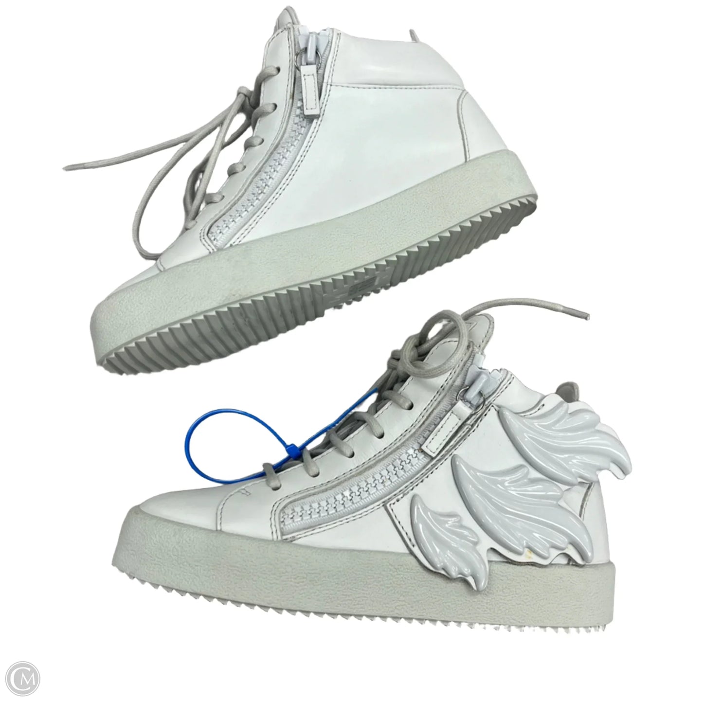 Shoes Luxury Designer By Giuseppe Zanotti In Grey, Size: 5