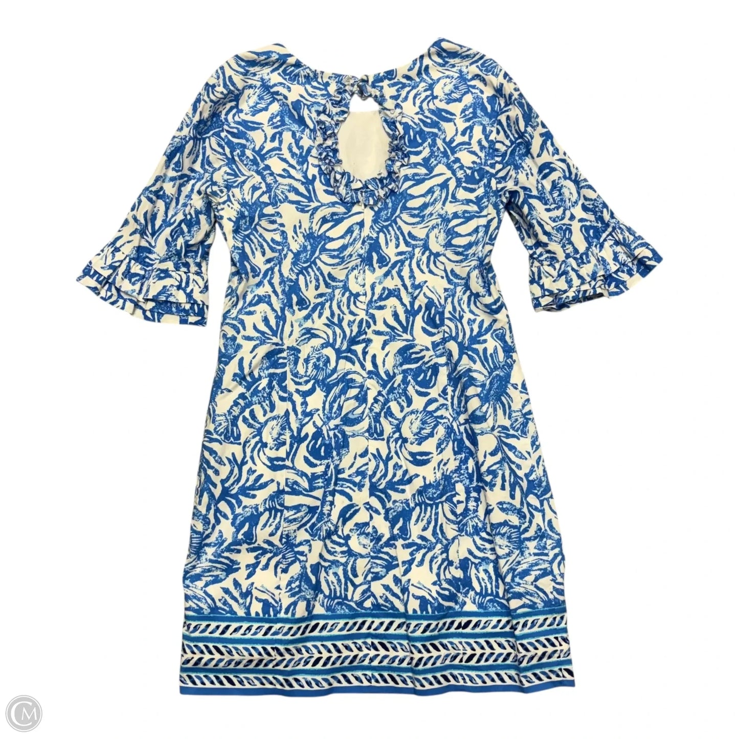 Dress Designer By Lilly Pulitzer In Blue White, Size: S
