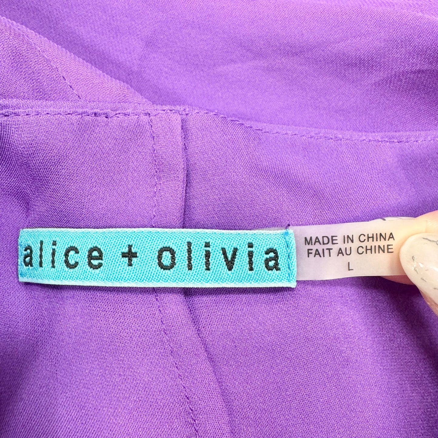 Top Short Sleeve Designer By Alice + Olivia  Size: L