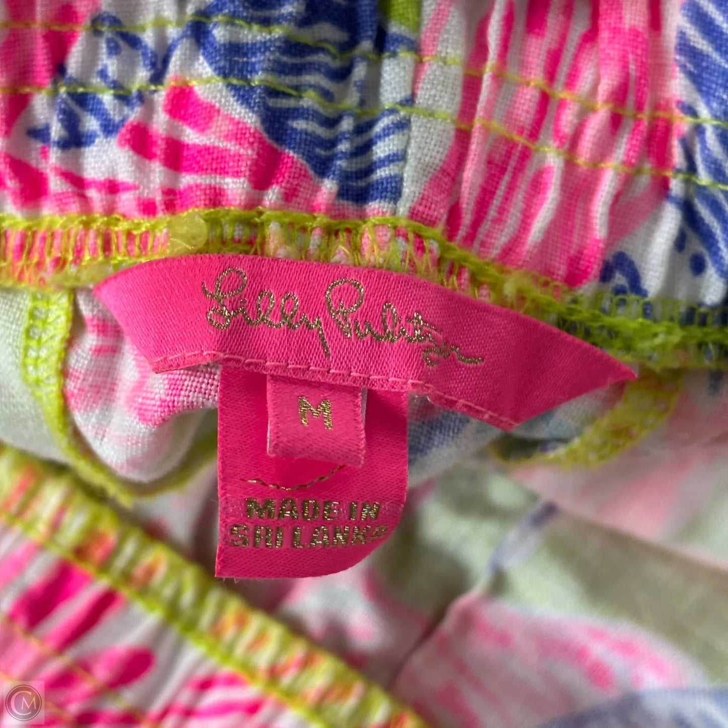 Shorts Designer By Lilly Pulitzer In Green & Pink, Size: M