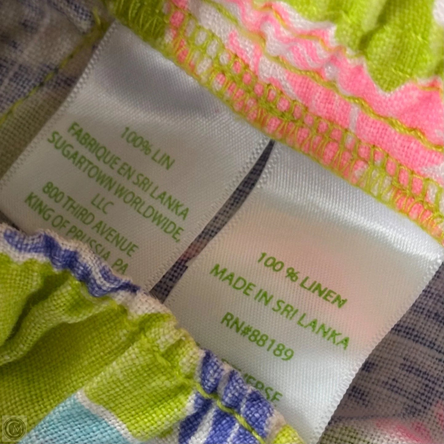 Shorts Designer By Lilly Pulitzer In Green & Pink, Size: M