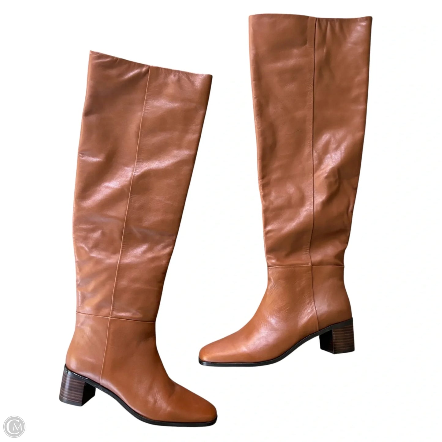 Boots Knee Heels By Madewell In Brown, Size: 8.5